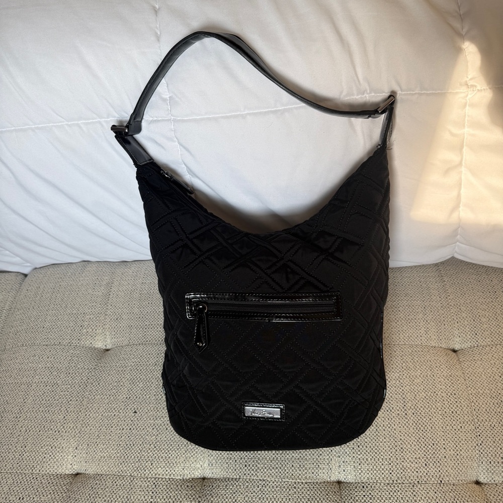 Vera Bradley Black Quilted Shoulder Hobo Bag
